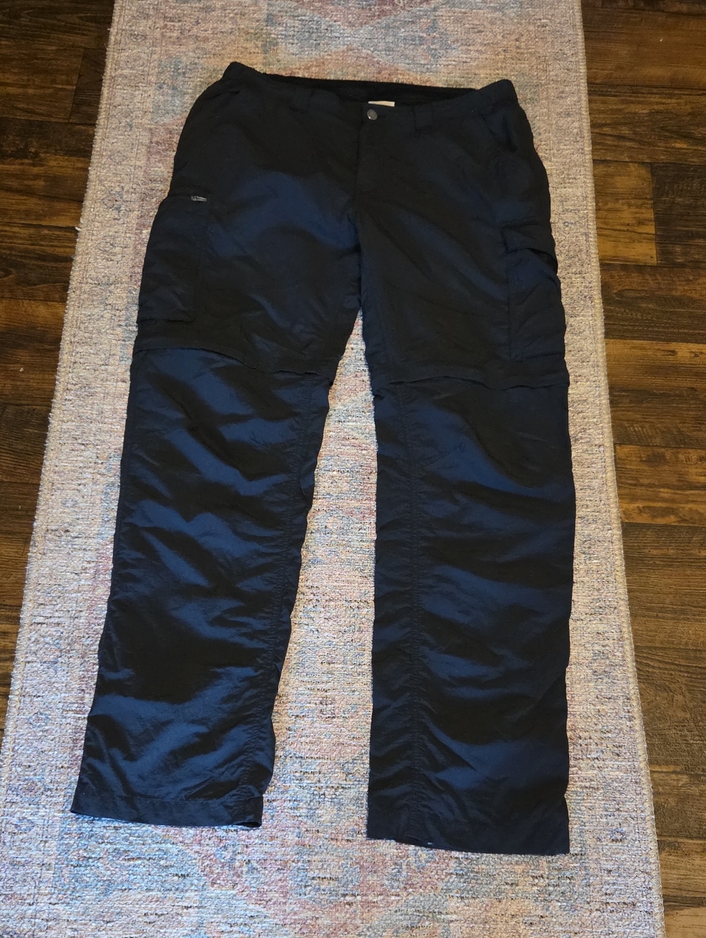 Men's Black Cargo Utility Pants with Multiple Pockets & Detachable Leg